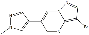 3-broMo-6-(1-Methyl-1H-pyrazol-4-yl)pyrazolo[1,5-a]pyriMidine Struktur