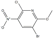 3-broMo-6-chloro-2-Methoxy-5-nitropyridine Struktur