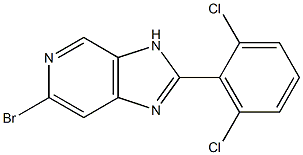 6-broMo-2-(2,6-dichlorophenyl)-3H-iMidazo[4,5-c]pyridine Struktur