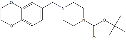 tert-butyl 4-((2,3-dihydrobenzo[b][1,4]dioxin-6-yl)Methyl)piperazine-1-carboxylate Struktur