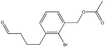 2-broMo-3-(4-oxobutyl)benzyl acetate Struktur