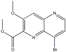 Methyl 8-broMo-3-Methoxy-1,5-naphthyridine-2-carboxylate Struktur