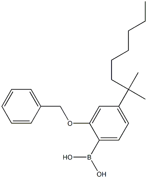 [4-(1,1-DiMethylheptyl)-2-(phenylMethoxy)phenyl]dihydroxy Borane Struktur