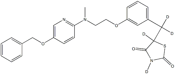 5-[[3-[2-[Methyl[5-(phenylMethoxy)-2-pyridinyl]aMino]ethoxy]phenyl]Methyl]-2,4-thiazolidinedione-d4 Struktur