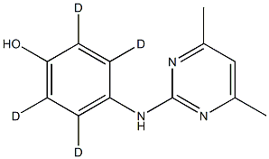 4-[(4,6-DiMethyl-2-pyriMidinyl)aMino]phenol-d4 Struktur