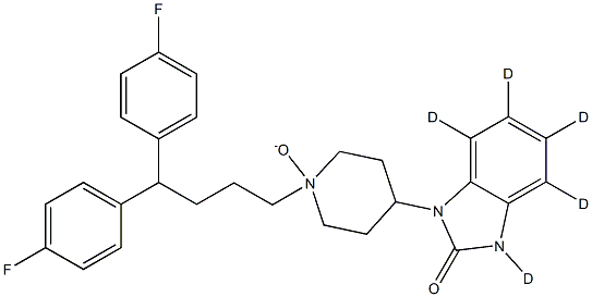 1-[1-[4,4-Bis(4-fluorophenyl)butyl]-1-oxido-4-piperidinyl]-1,3-dihydro-2H-benziMidazol-2-one-d5 Struktur