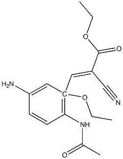 3-(4-AcetaMido-3-ethoxyaniline)-2-cyanopropenoic acid ethyl ester Struktur