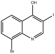 8-BroMo-3-iodo-quinolin-4-ol Struktur