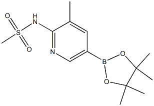 N-(3-Methyl-5-(4,4,5,5-tetraMethyl-1,3,2-dioxaborolan-2-yl)pyridin-2-yl)MethanesulfonaMide Struktur