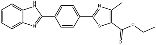 Ethyl 2-[4-(2-benziMidazolyl)phenyl]-4-Methylthiazole-5-carboxylate, 97% Struktur