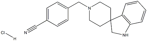 1'-(4-Cyano-benzyl)-spiro[indoline-3,4'-piperidine] hydrochloride Struktur