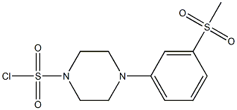 4-(3-(Methylsulfonyl)phenyl)piperazine-1-sulfonyl chloride Struktur