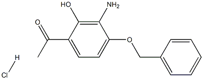 1-(3-AMINO-4-(BENZYLOXY)-2-HYDROXYPHENYL)ETHANONE HCL Struktur