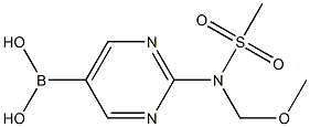 2-[N-(Methoxymethyl)methanesulfonamido]pyrimidine-5-boronic acid Struktur