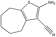 2-Amino-4H,5H,6H,7H,8H-cyclohepta[b]thiophene-3- carbonitrile Struktur