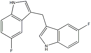 bis(5-fluoro-1H-indol-3-yl)Methane Struktur