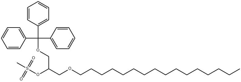 (+/-)1-O-Hexadecyl-2-O-methanesulfonyl-3-O-(triphenylmethyl)glycerol Struktur