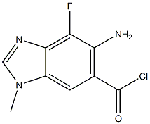 5-aMino-4-fluoro-1-Methyl-1H-benzo[d]iMidazole-6-carbonyl chloride Struktur