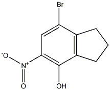 7-broMo-5-nitro-2,3-dihydro-1H-inden-4-ol Struktur