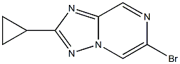 6-broMo-2-cyclopropyl-[1,2,4]triazolo[1,5-a]pyrazine Struktur