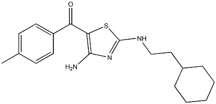 (4-aMino-2-((2-cyclohexylethyl)aMino)thiazol-5-yl)(p-tolyl)Methanone Struktur