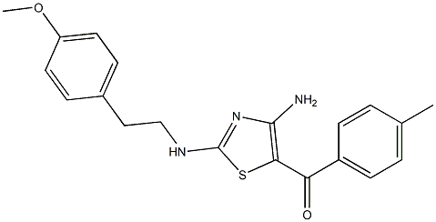 (4-aMino-2-((4-Methoxyphenethyl)aMino)thiazol-5-yl)(p-tolyl)Methanone Struktur