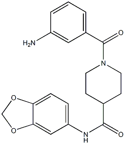 1-(3-aMinobenzoyl)-N-(benzo[d][1,3]dioxol-5-yl)piperidine-4-carboxaMide Struktur