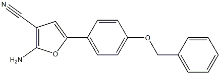 2-aMino-5-(4-(benzyloxy)phenyl)furan-3-carbonitrile Struktur