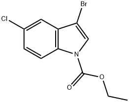 Ethyl 3-BroMo-5-chloroindole-1-carboxylate Struktur