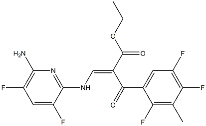 3-(6-AMino-3,5-difluoro-pyridin-2-ylaMino)-2-(2,4,5-trifluoro-3-Methyl-benzoyl)-acrylic acid ethyl ester Struktur