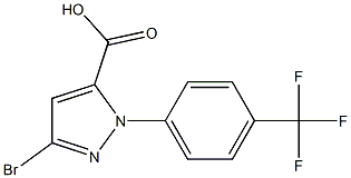 3-broMo-1-(4-(trifluoroMethyl)phenyl)-1H-pyrazole-5-carboxylic acid Struktur