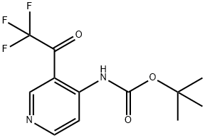 tert-butyl 3-(2,2,2-trifluoroacetyl)pyridin-4-ylcarbaMate Struktur