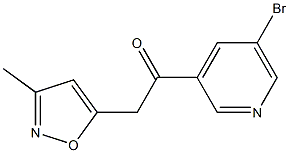 1-(5-broMopyridin-3-yl)-2-(3-Methylisoxazol-5-yl)ethanone Struktur