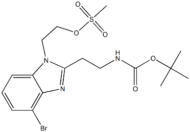 2-(4-broMo-2-(2-((tert-butoxycarbonyl)aMino)ethyl)-1H-benzo[d]iMidazol-1-yl)ethyl Methanesulfonate Struktur