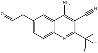 4-AMINO-6-(2-OXO-ETHYL)-2-TRIFLUOROMETHYL-QUINOLINE-3-CARBONITRILE Struktur