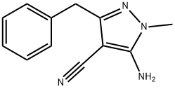 5-aMino-3-benzyl-1-Methyl-1H-pyrazole-4-carbonitrile Struktur