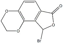 9-broMo-2,3-dihydro-[1,4]dioxino[2,3-e]isobenzofuran-7(9H)-one Struktur