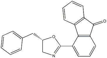 (S)-4-(5-Benzyl-4,5-dihydrooxazol-2-yl)-9H-fluoren-9-one Struktur