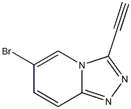 6-broMo-3-ethynyl-[1,2,4]triazolo[4,3-a]pyridine Struktur