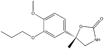 (S)-5-(4-Methoxy-3-propoxyphenyl)-5-Methyl-2-oxazolidinone Struktur