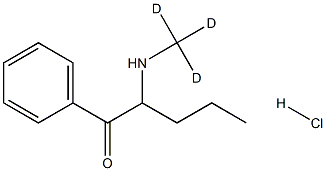 2-(Methyl-d3-aMino)-1-phenyl-1-pentanone Hydrochloride Struktur