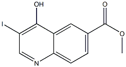 4-Hydroxy-3-iodo-quinoline-6-carboxylic acid Methyl ester Struktur