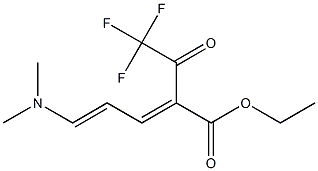 5-DiMethylaMino-2-(2,2,2-trifluoro-acetyl)-penta-2,4-dienoic acid ethyl ester Struktur