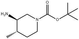 (3R,4S)-TERT-BUTYL 3-AMINO-4-METHYLPIPERIDINE-1-CARBOXYLATE Struktur