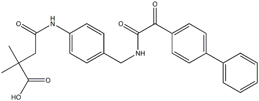 4-(4-((2-(BIPHENYL-4-YL)-2-OXOACETAMIDO)METHYL)PHENYLAMINO)-2,2-DIMETHYL-4-OXOBUTANOIC ACID Struktur