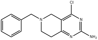 6-Benzyl-4-chloro-5,6,7,8-tetrahydropyrido[4,3-d]pyriMidin-2-aMine Struktur