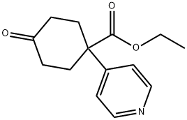 ETHYL 4-OXO-1-(4-PYRIDINYL)CYCLOHEXANECARBOXYLATE Struktur