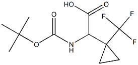 N-BOC-2-(1-TRIFLUOROMETHYLCYCLOPROPYL)-DL-GLYCINE Struktur