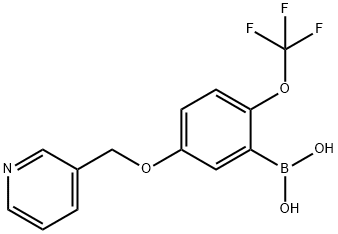 [5-(Pyridin-3-ylmethoxy)-2-(trifluoromethoxy)phenyl]boronic acid Struktur