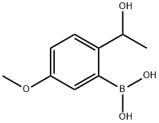 2-(1-Hydroxyethyl)-5-methoxyphenylboronic acid Struktur